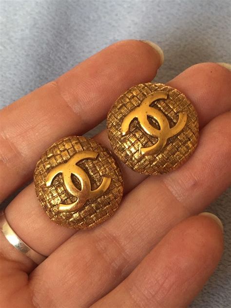 chanel small earrings|chanel symbol earrings.